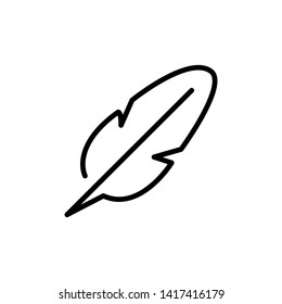 Isolated Nib Icon. Plume Vector Element Can Be Used For Nib, Feather, Pen Design Concept.