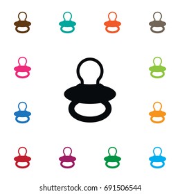 Isolated Nipple Icon. Nursery Vector Element Can Be Used For Pacifier, Nipple, Nursery Design Concept.