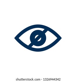 Isolated no looking icon symbol on clean background. Vector blindness element in trendy style.
