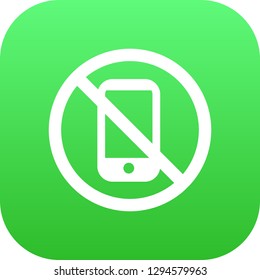 Isolated no mobile device icon symbol on clean background. Vector smartphone element in trendy style.