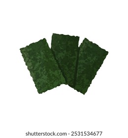 Isolated nori, Japanese dried saeweed