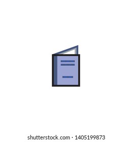 Isolated Notebook Emoji, Emoticon, Vector Flat Icon