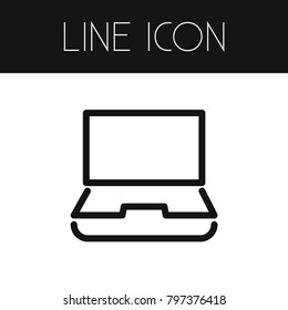 Isolated notebook icon line. Desktop vector element can be used for notebook, computer, desktop design concept.