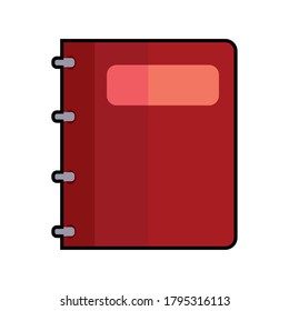 Isolated notebook icon. School supplies icon - Vector