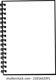 isolated notebook vector with white background