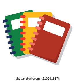 Isolated notebooks supplies school vector illustration
