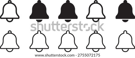 Isolated Notification Bell Icon Design, notification bell icon, alert reminder notification symbol, mobile app notification concept, interface alert vector illustration