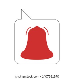 Isolated notification icon on a bubble chat - Vector