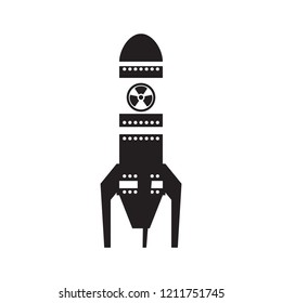 Isolated nuclear missile icon. Vector illustration design