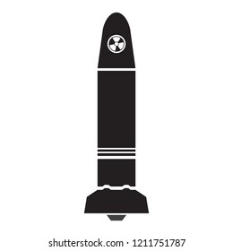 Isolated nuclear missile icon. Vector illustration design