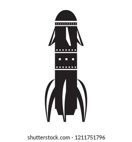 Isolated nuclear missile icon. Vector illustration design