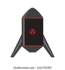 Isolated nuclear missile icon. Vector illustration design