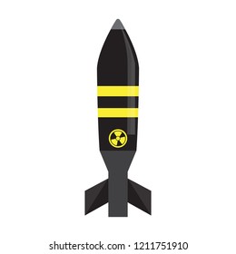 Isolated nuclear missile icon. Vector illustration design