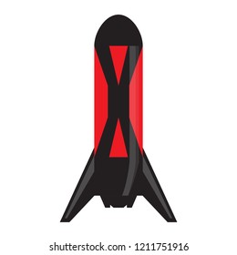 Isolated nuclear missile icon. Vector illustration design