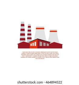 Isolated nuclear power plant icon on white background