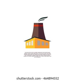 Isolated nuclear power plant icon on white background