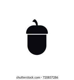 Isolated Nut Icon. Oak  Vector Element Can Be Used For Nut, Oak, Hazelnut Design Concept.
