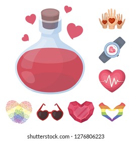 Isolated object of abstract and shape logo. Set of abstract and love stock symbol for web.