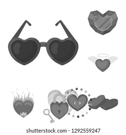 Isolated object of abstract and shape logo. Collection of abstract and love vector icon for stock.
