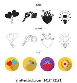 Isolated object of abstract and shape sign. Set of abstract and love vector icon for stock.