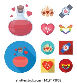 Isolated object of abstract and shape sign. Set of abstract and love stock symbol for web.