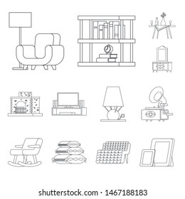 Isolated object of accessories products icon. Set of accessories and style stock vector illustration.