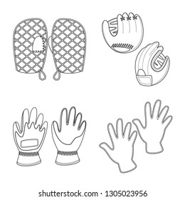 Isolated object of accessory and style icon. Set of accessory and distinctive stock symbol for web.