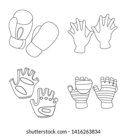 Isolated object of accessory and style icon. Set of accessory and distinctive stock symbol for web.