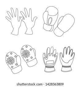 Isolated object of accessory and style icon. Collection of accessory and distinctive stock symbol for web.