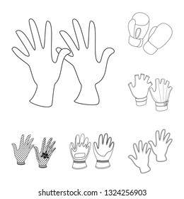 Isolated object of accessory and style logo. Collection of accessory and distinctive vector icon for stock.
