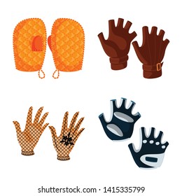 Isolated object of accessory and style logo. Collection of accessory and distinctive stock symbol for web.