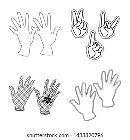 Isolated object of accessory and style logo. Collection of accessory and distinctive stock symbol for web.