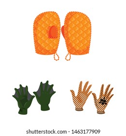 Isolated object of accessory and style logo. Collection of accessory and distinctive stock symbol for web.