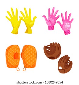 Isolated object of accessory and style sign. Collection of accessory and distinctive stock symbol for web.