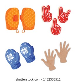 Isolated object of accessory and style sign. Set of accessory and distinctive stock symbol for web.