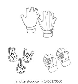Isolated object of accessory and style sign. Collection of accessory and distinctive stock symbol for web.
