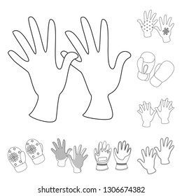 Isolated object of accessory and style symbol. Collection of accessory and distinctive vector icon for stock.