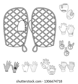 Isolated object of accessory and style symbol. Collection of accessory and distinctive stock vector illustration.