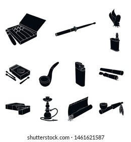 Isolated object of addiction and euphoria sign. Collection of addiction and habit stock vector illustration.