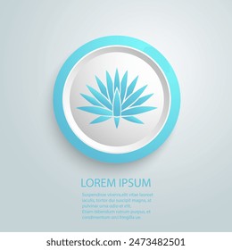 Isolated object of agave and tequila blue icon logo in modern flat style sign. Graphic of agave Stock symbol for web