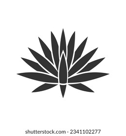 Isolated object of agave and tequila icon logo in modern flat style sign. Graphic of agave Stock symbol for web