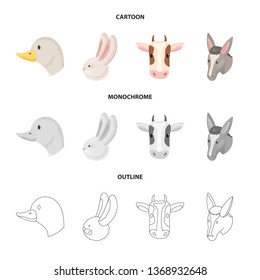 Isolated object of agriculture and breeding icon. Set of agriculture and organic  vector icon for stock.