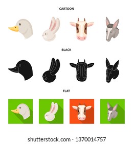 Isolated object of agriculture and breeding icon. Set of agriculture and organic  vector icon for stock.