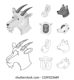 Isolated object of agriculture and breeding sign. Collection of agriculture and organic  vector icon for stock.