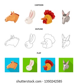 Isolated object of agriculture and breeding symbol. Collection of agriculture and organic  vector icon for stock.