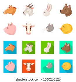 Isolated object of agriculture and breeding symbol. Collection of agriculture and organic  vector icon for stock.
