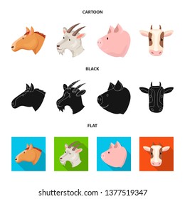 Isolated object of agriculture and breeding symbol. Collection of agriculture and organic  vector icon for stock.