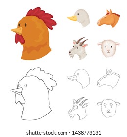 Isolated object of agriculture and breeding symbol. Set of agriculture and organic vector icon for stock.