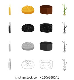 Isolated object of agriculture and farming icon. Collection of agriculture and plant  vector icon for stock.