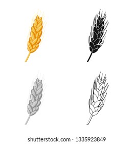 Isolated object of agriculture and farming logo. Collection of agriculture and plant  stock vector illustration.